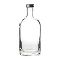 Glass Bottle With Silver Lid 500ml