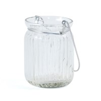 Lantern T-Light Holder Hanging Jar Small 6x8cm