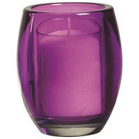 Purple Oval Relight Candle Holder