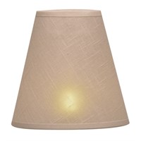 Round Taupe Linen Shade 13cm x 13cm x 7cm