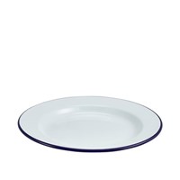Blue Rim Enamel Dinner Plate 26cm (10.2'')