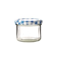 Preserving Jar Blue White Screw Lid 23cl