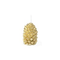 Gold Pine Cone Candle, 11cm x 7.5cm