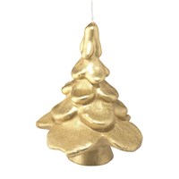 Gold Christmas Tree Candle, 13.5cm x 10.5cm