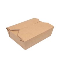 Food Hot Box Brown Kraft Paper 21.7x16x5cm