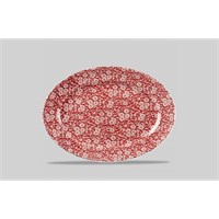 36.5 x 29.3cm Cranberry Victorian Calico Dish