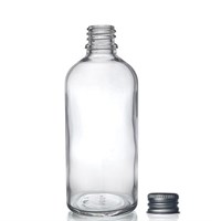 Clear Glass Bottle With Aluminium Cap 100ml