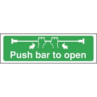 Push Bar To Open Sign