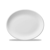 Super Vitrified White Oval Plate 23cm (9'')