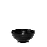 Black Glaze Ripple Bowl 28cl (10oz)