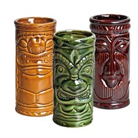 Tiki Mugs Mixed Set Of 3 25cl (8.75oz)