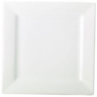Plate Square 21cm White Porcelain