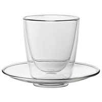 Double-Walled Cappuccino & Saucer 22cl (7.75oz)