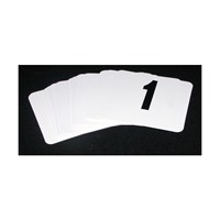 Black On White Table Numbers 10cm (4'')