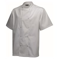 Chefs Jacket Traditional Short Sleeve L White