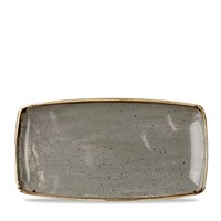 Grey Stonecast Oblong Plate 35cm (13.7'')