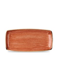 Orange Stonecast Oblong Plate 29.5cm (11.6'')