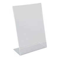 Menu Holder Perspex A5 Angled Clear