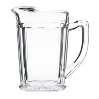 Ice Lipped Panelled Glass Jug 1.1L