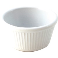 Ramekin Chinalike Fluted 4oz Bright White