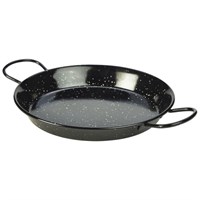 Black Enamel Paella Pan 26cm