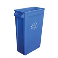 Blue Recycling Bin with Recycling Logo 87L