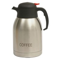 Coffee Inscribed S/S Vacuum Push Button Jug 2L