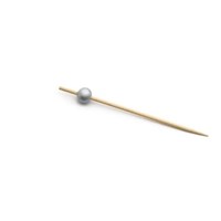 Bamboo Pick with Silver Ball 8.9cm