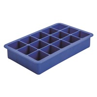Square Ice Mould Silicone 15 Cavity Blue