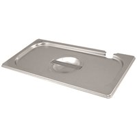 1/3 Stainless Steel Notched Lid