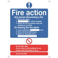 Fire Action Sign