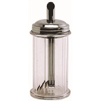 Clear Plastic Sugar Pourer With S/st.top