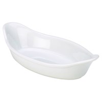 Oval Dish Eared White 16.5cm