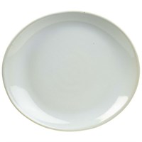 Terra Stoneware Rustic White Oval Plate 25x22cm