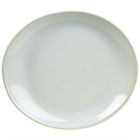 Terra Stoneware Rustic White Oval Plate 25x22cm