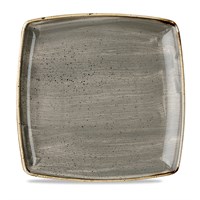 Stonecast Grey  Deep Square Plate 10.25