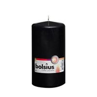 Candle Pillar Black 15cm h 80mm d
