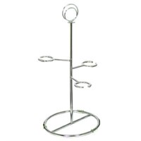 Wine Flight Tree Stand 3 Glass Holder Chrome