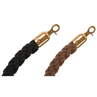 Black Twisted Rope with Gold Plated Ends 1.5m