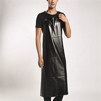 Apron Waterproof Acid Stain Repellency Black 80cm