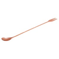 Cocktail Spoon with Fork 45cm Copper Plated