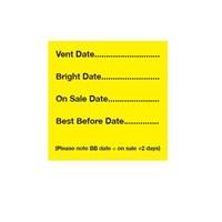 Label Cask Matt Yellow 60 x 60 mm