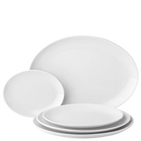 Plate Oval White 11 28cm