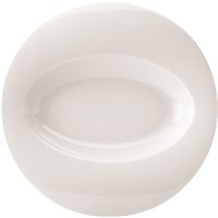 Plate White Oval Well Wide Rim Riso 26.5cm 10.5"