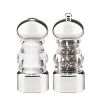 Salt & Pepper Shaker Set Lori Acrylic Chrome