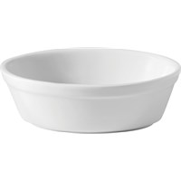 Pie Dish Oval White China 6.25in 16cm