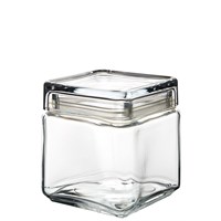 Biscotti Jar Square Glass 1L
