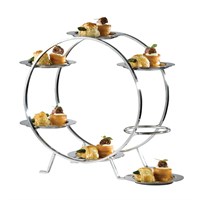 Food Display Stand 6 13cm Plates Stainless Steel