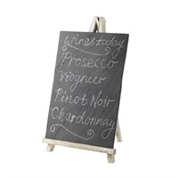 Slate Menubard And Wood Easel 31x51 Cm