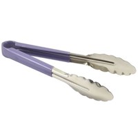 Tongs Metal 1 Pc Purple Handle 31cm